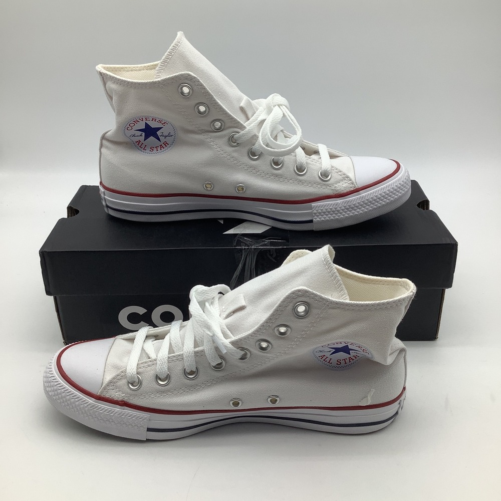 Converse All Star Hi Tops Optical White Canvas Sneakers W7650 Womens Size 9 New‎